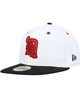 Men's New Era White, Black Detroit Tigers 2005 Mlb All-Star Game Primary Eye 59FIFTY Fitted Hat