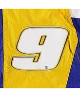 Men's Starter Royal, Yellow Chase Elliott The Body Check Half-Snap Pullover Jacket