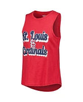 Concepts Sport Women's Navy, Red St. Louis Cardinals Wordmark Meter Muscle Tank Top and Pants Sleep Set