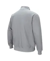 Men's Colosseum Heathered Gray Texas Tech Red Raiders Tortugas Team Logo Quarter-Zip Jacket