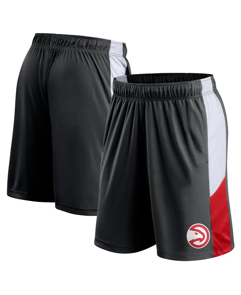 Men's Fanatics Black Atlanta Hawks Champion Rush Colorblock Performance Shorts