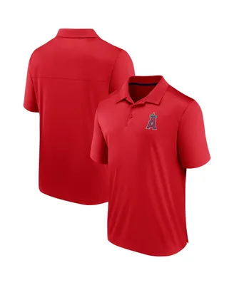 Men's Fanatics Red Los Angeles Angels Hands Down Polo Shirt