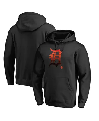 Men's Fanatics Black Detroit Tigers Midnight Mascot Pullover Hoodie