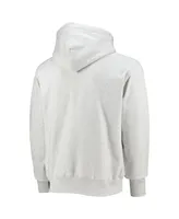 Men's Champion Heathered Gray Miami Hurricanes Team Vault Logo Reverse Weave Pullover Hoodie