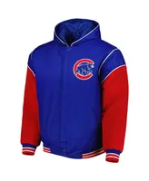 Men's Jh Design Royal Chicago Cubs Reversible Fleece Full-Snap Hoodie Jacket