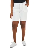 Karen Scott Women's Mid Rise Stretch-Waist Shorts, Created for Macy's