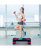 Costway 31'' Aerobic Exercise Stepper Cardio Trainer W/Riser Adjustable