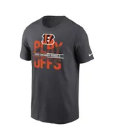 Men's Nike Anthracite Cincinnati Bengals 2022 Nfl Playoffs Iconic T-shirt