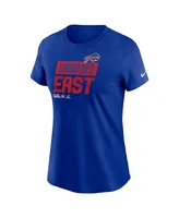 Women's Nike Royal Buffalo Bills 2022 Afc East Division Champions Locker Room Trophy Collection T-shirt