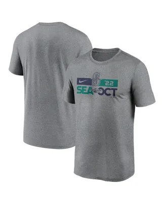 Men's Nike Heather Charcoal Seattle Mariners 2022 Postseason T-shirt