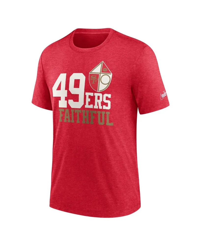 Men's Nike Heather Scarlet San Francisco 49ers Local Tri-Blend T-shirt