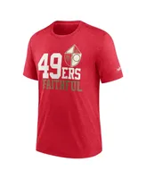 Men's Nike Heather Scarlet San Francisco 49ers Local Tri-Blend T-shirt