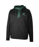 Men's Colosseum Michigan State Spartans Luge 3.0 Quarter-Zip Hoodie