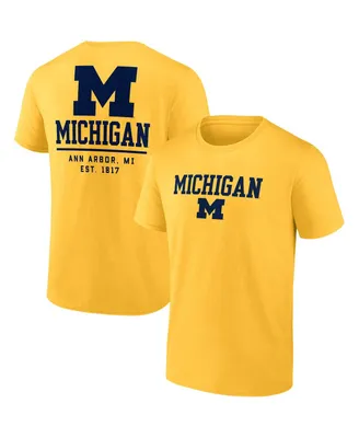 Men's Fanatics Maize Michigan Wolverines Game Day 2-Hit T-shirt
