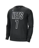 Men's Jordan Kevin Durant Black Brooklyn Nets Statement Name and Number Pullover Sweatshirt