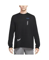 Men's Nike Black Philadelphia 76ers Courtside Established City Max90 Long Sleeve T-shirt