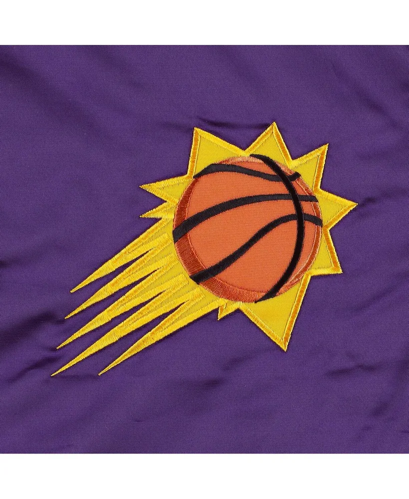 Men's Starter Purple Phoenix Suns Pick and Roll Satin Full-Snap Varsity Jacket
