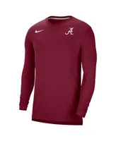 Men's Nike Crimson Alabama Tide 2022 Coach Performance Long Sleeve V-Neck T-shirt
