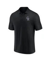 Men's Fanatics Black Colorado Rockies Winning Streak Polo Shirt