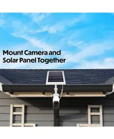 Wasserstein 2-in-1 Universal Pole Mount for Camera & Solar Panel Compatible with Wyze, Blink, Ring, Arlo, Eufy Camera (White)