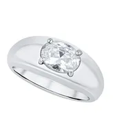 And Now This Cubic Zirconia 18K Gold-Plated Oval Ring