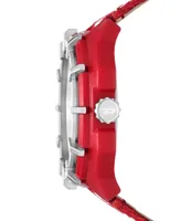 Diesel Men's Framed Three-Hand Solar-Powered Red Polyethylene Terephthalate Watch 51mm