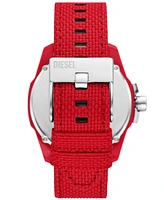 Diesel Men's Baby Chief Three-Hand Solar-Powered Red Polyethylene Terephthalate Watch 43mm