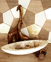 Rosemary Lane Mother of Pearl Tray, 21" x 8" x 4"