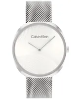 Calvin Klein Women's 2-Hand Silver-Tone Stainless Steel Mesh Bracelet Watch 36mm