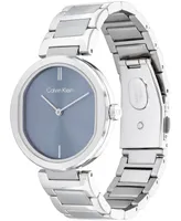 Calvin Klein Women's 2-Hand Silver-Tone Stainless Steel Bracelet Watch 36mm