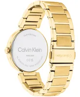 Calvin Klein Women's 2-Hand Gold-Tone Stainless Steel Bracelet Watch 36mm