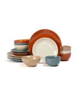 Sango Siterra Painters Palette 16 Piece Dinnerware Set, Service for 4