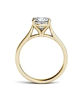 Charles & Colvard Moissanite Cushion Cut Solitaire Ring (2 ct. t.w. Diamond Equivalent) in 14k White or Yellow Gold