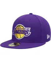 Men's New Era Purple Los Angeles Lakers Stateview 59FIFTY Fitted Hat