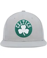 Men's Mitchell & Ness Gray Boston Celtics Side Core 2.0 Snapback Hat