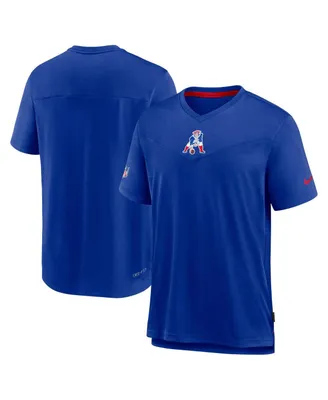 Men's Nike Royal New England Patriots Sideline Coaches Vintage-Inspired Chevron Performance V-Neck T-shirt