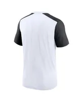 Men's Nike White, Heathered Black Jacksonville Jaguars Color Block Team Name T-shirt