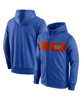 Men's Jordan Royal Florida Gators Logo Performance Full-Zip Hoodie