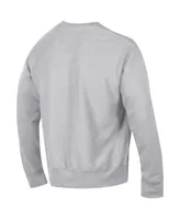 Men's Champion Heathered Gray Oklahoma Sooners Arch Reverse Weave Pullover Sweatshirt