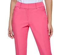 Tommy Hilfiger Women's Solid Slim-Fit Straight-Leg Trouser Pants