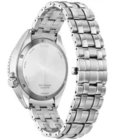 Citizen Eco-Drive Men's Sport Luxury Stainless Steel Bracelet Watch 42mm - Silver