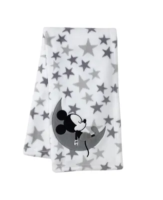 Disney Baby Mickey Mouse White/Gray Celestial Fleece Blanket by Lambs & Ivy