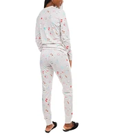 MeMoi Women's Holiday Getaway Cotton Blend 2 Piece Pajama Set