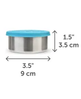 LunchBots 4.5 oz Dips Stainless Steel Leak-Resistant Condiment Holders Silicone Lids, Set of 2