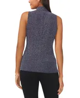 Msk Women's Sleeveless Crossover-Front Glitter Top