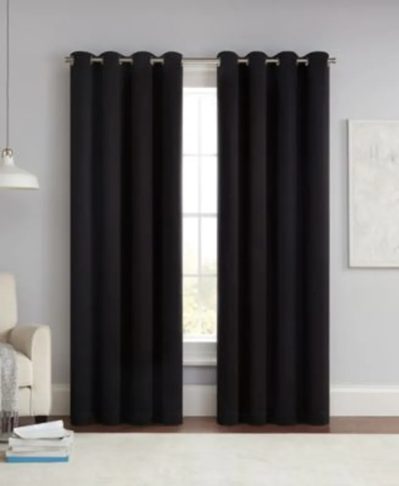 Eclipse Solid Thermapanel Grommet Energy Saving Room Darkening Curtain Panel Collection