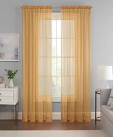 Eclipse Emina Crushed Sheer Voile Rod Pocket Curtain Panel