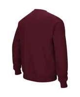 Men's Colosseum Maroon Montana Grizzlies Arch and Logo Crew Neck Sweatshirt