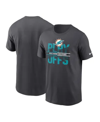 Men's Nike Anthracite Miami Dolphins 2022 Nfl Playoffs Iconic T-shirt