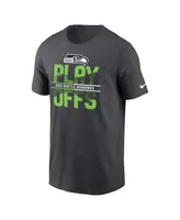 Men's Nike Anthracite Seattle Seahawks 2022 Nfl Playoffs Iconic T-shirt